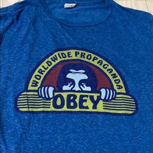 vintage obey t shirt used